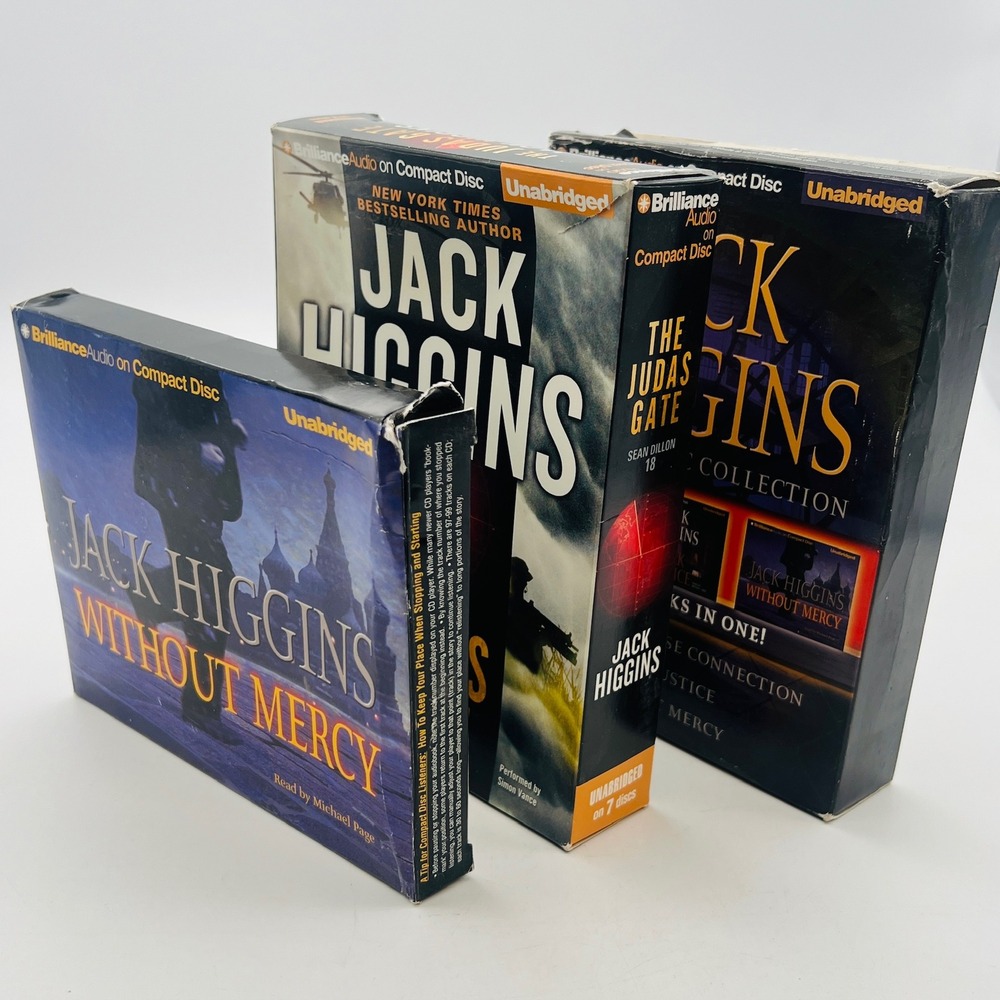 Jack Higgins Audiobook CD Lot 3 Judas Gate Without Mercy Unabridged - Picture 9 of 9